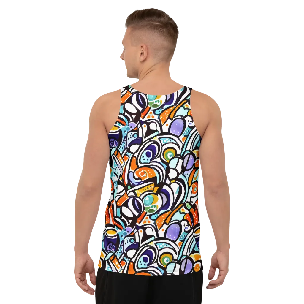 Color Crash on Men's Tank Top — Back