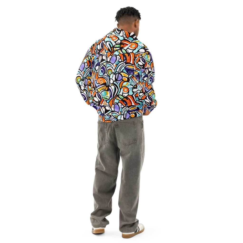 Color Crash on Cotton Hoodie — Back