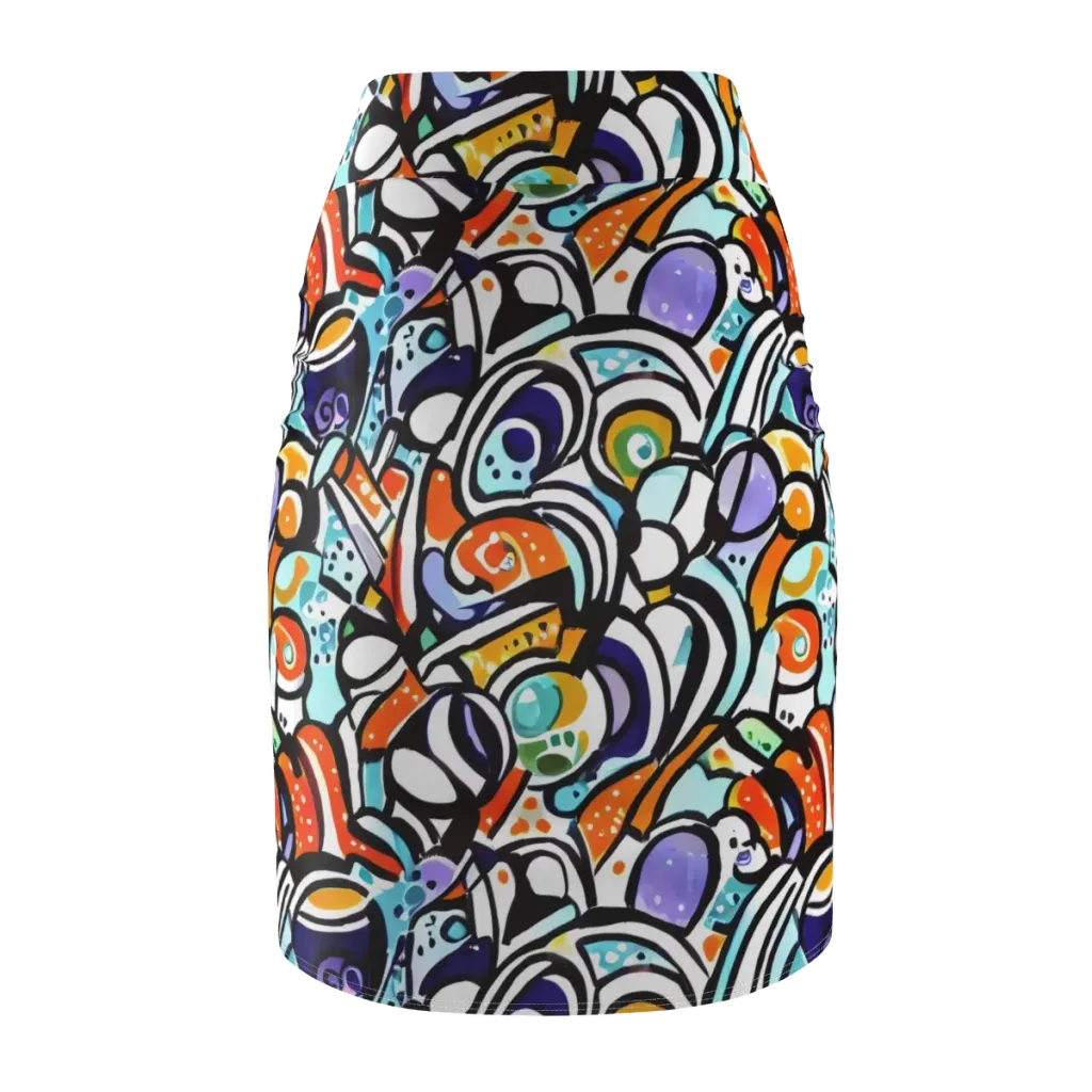 Color Crash on Pencil Skirt — Back