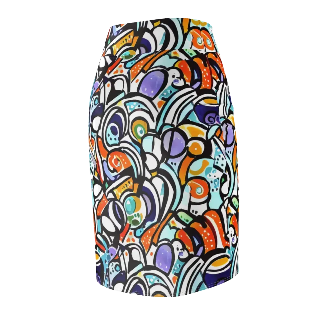 Color Crash on Pencil Skirt — Back Side