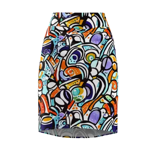 Color Crash on a Pencil Skirt