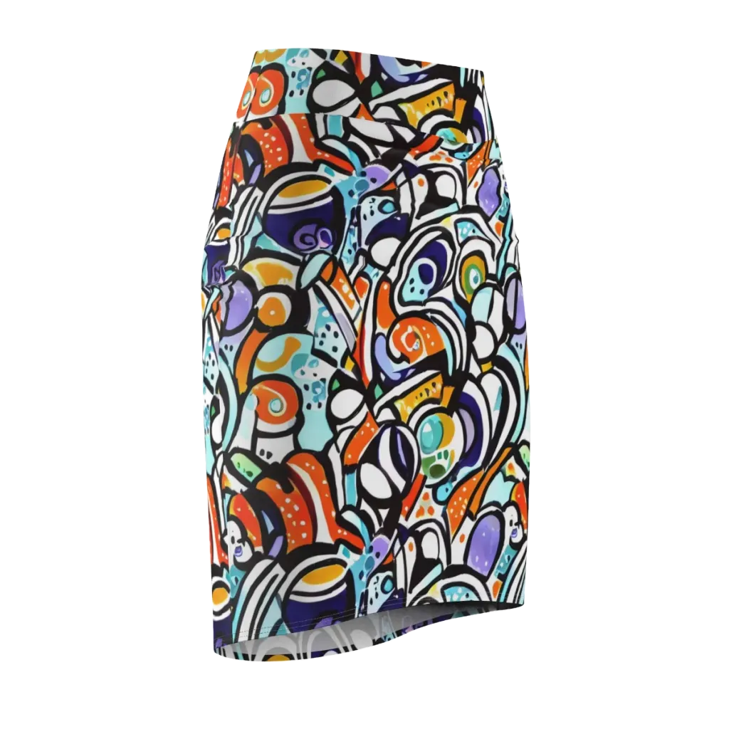 Color Crash on Pencil Skirt — Front Side