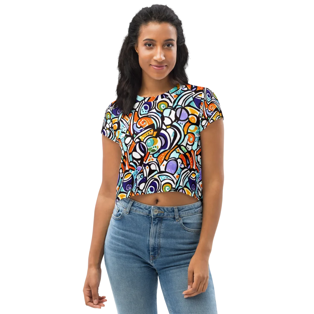 Color Crash on Crop Tee — Front