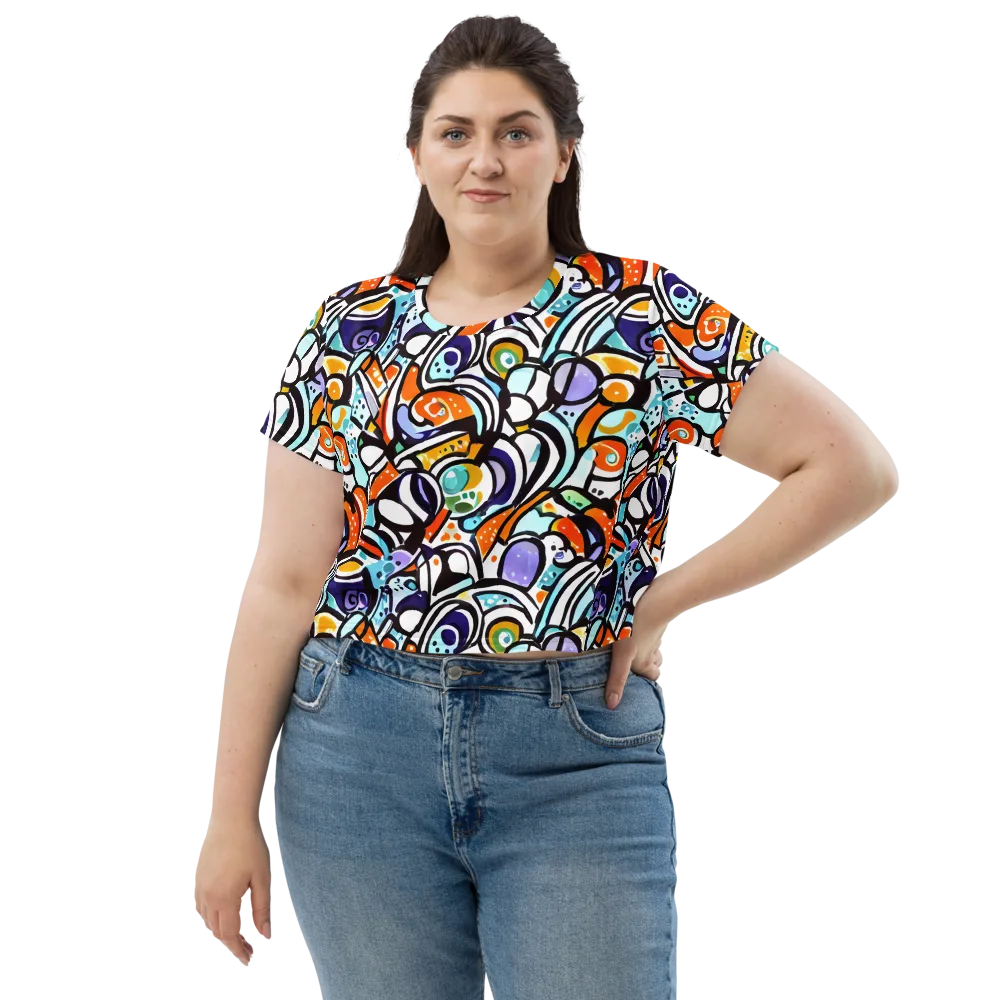 Color Crash on Crop Tee — Front
