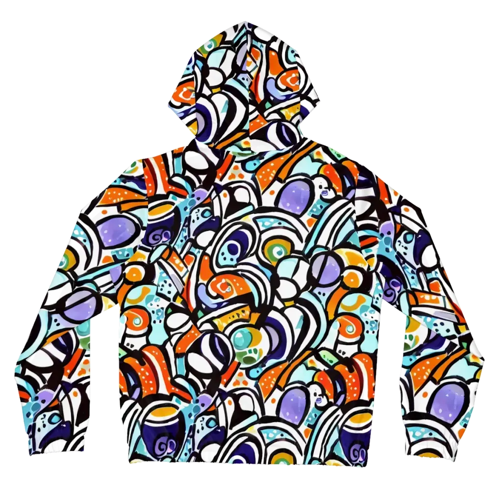 Color Crash on Women's Full-Zip Hoodie — Back