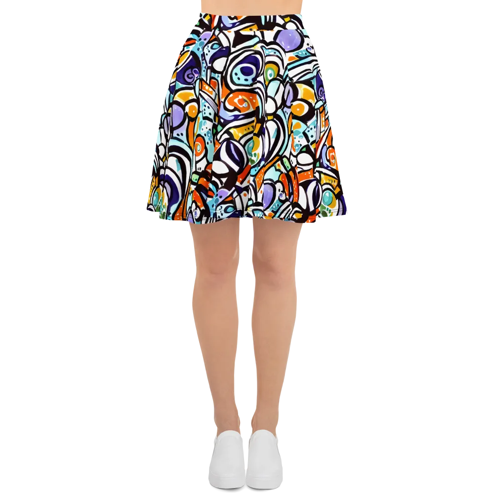 Color Crash on Skater Skirt — Front
