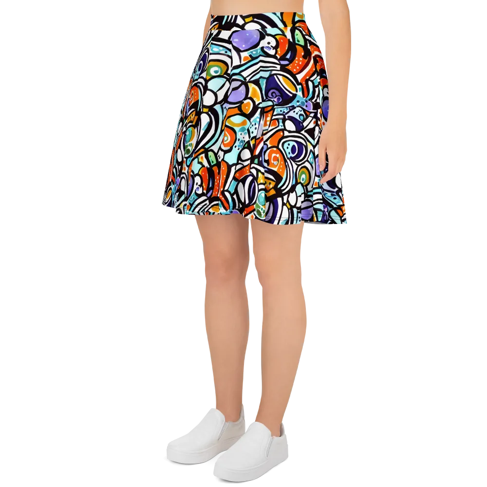 Color Crash on Skater Skirt — Left