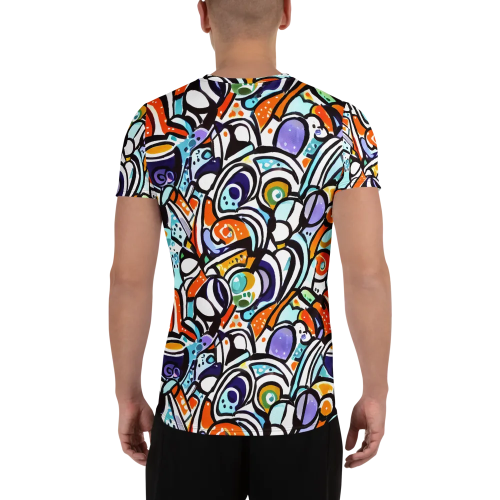 Color Crash on Men's Athletic T-Shirt — Back