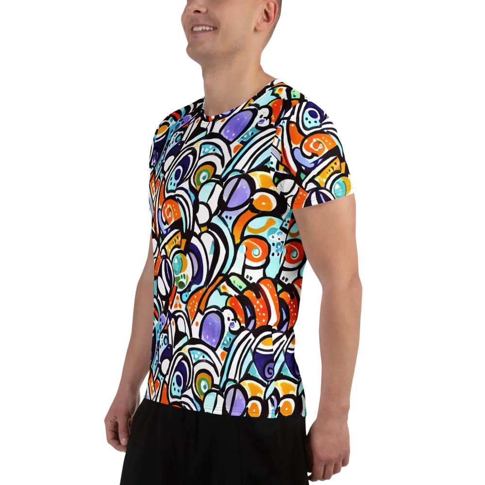 Color Crash on Men's Athletic T-Shirt — Left