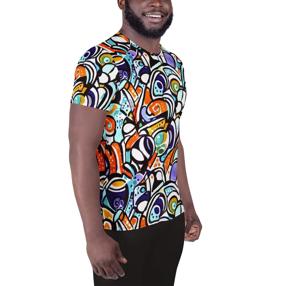 Color Crash on Men's Athletic T-Shirt — Right