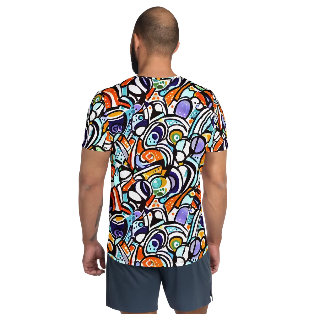 Color Crash on Men's Athletic T-Shirt — Back