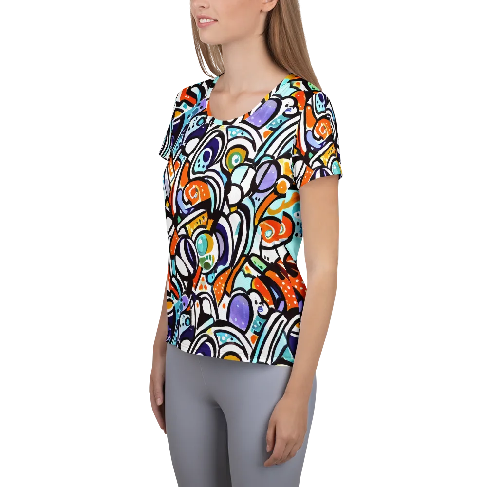 Color Crash on Women's Athletic T-Shirt — Left