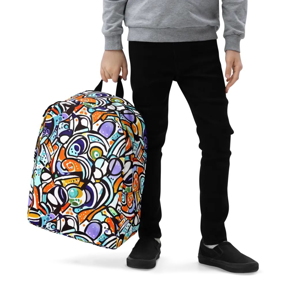 Color Crash on Minimalist Backpack — Zoomed-in