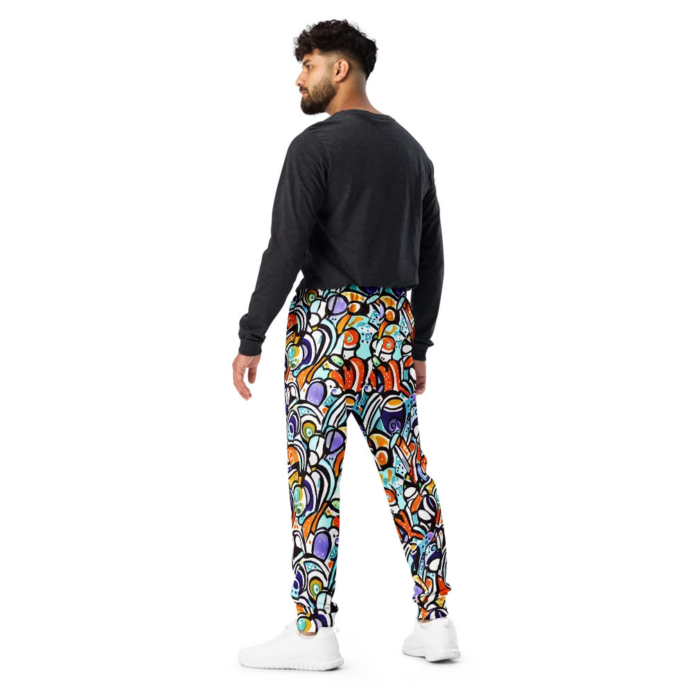 Color Crash on Men's Joggers — Back