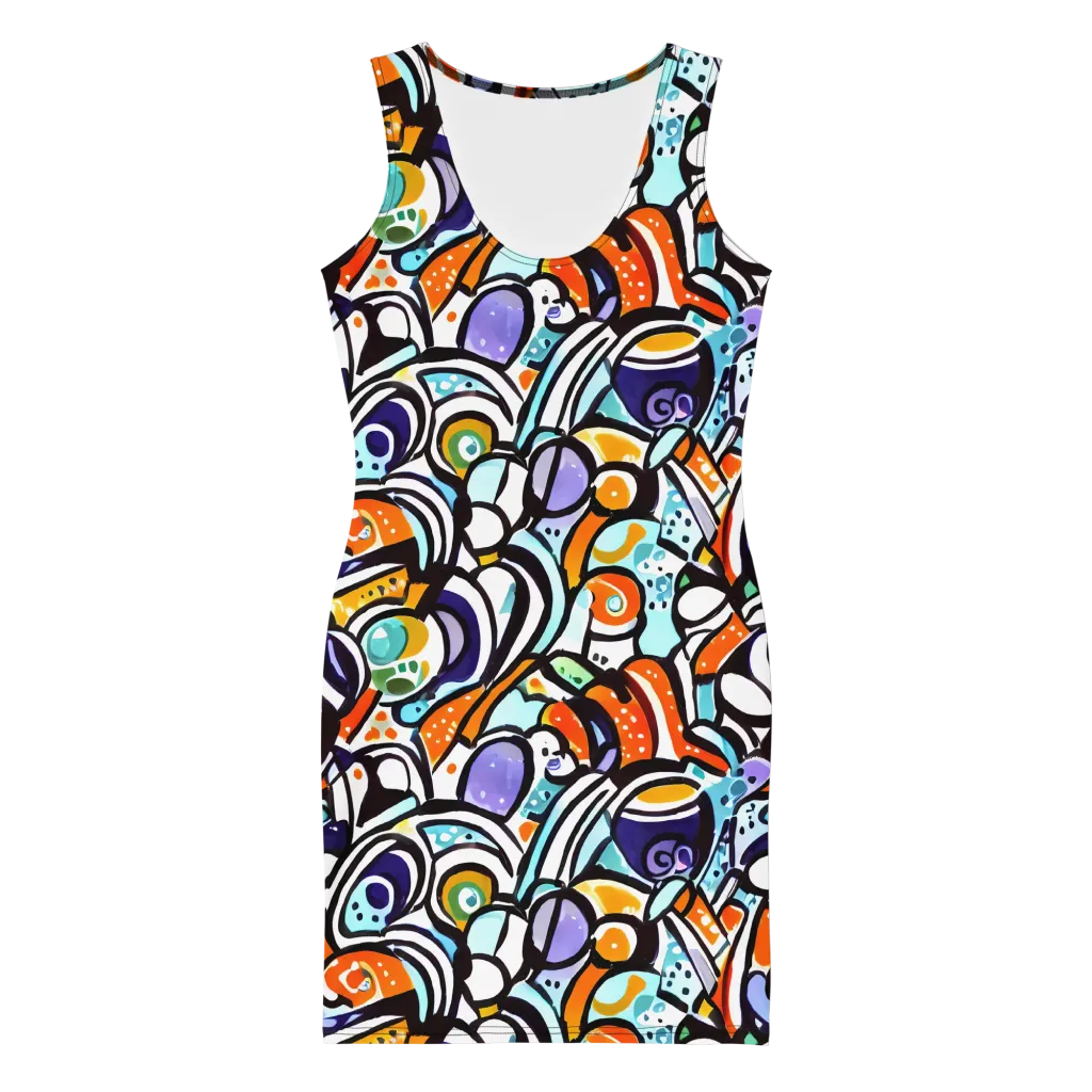 Color Crash on Bodycon Dress — Front