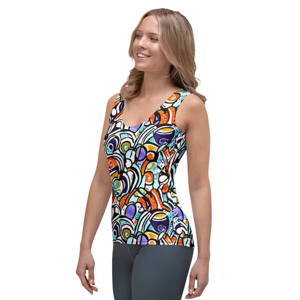 Color Crash on Women's Tank Top — Left Front