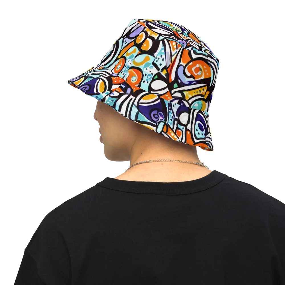 Color Crash on Reversible Bucket Hat — Back Inside