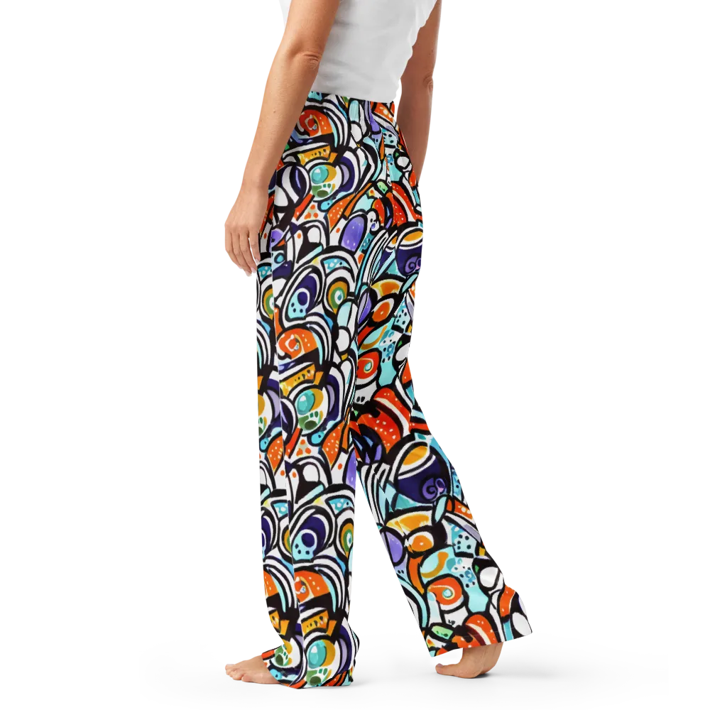 Color Crash on Women's Pajama Pants — Left