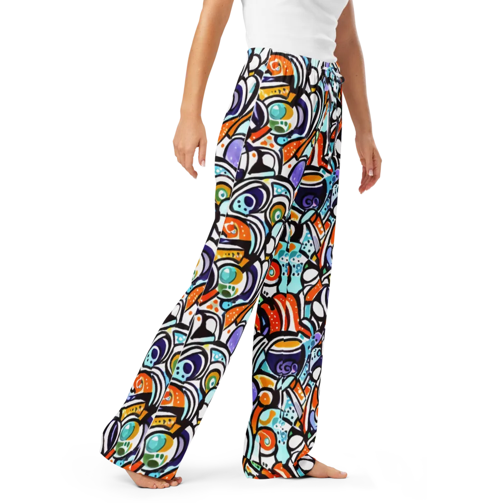 Color Crash on Women's Pajama Pants — Right Front