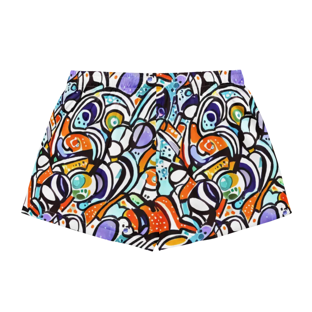Color Crash on Women's Pajama Shorts — Back