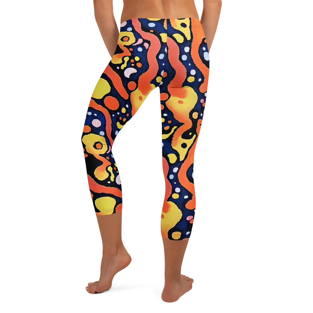 Molten Playground on Capri Leggings — Back
