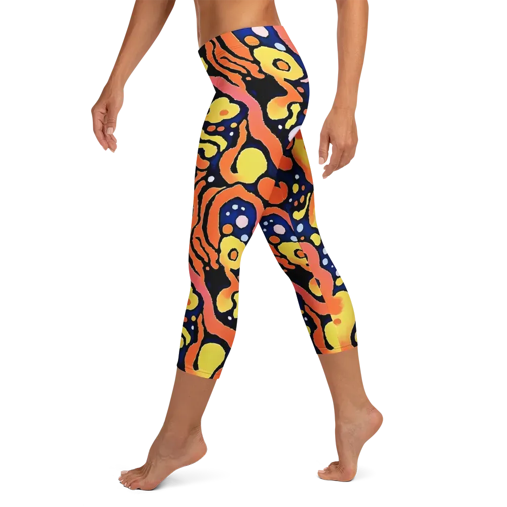 Molten Playground on Capri Leggings — Left