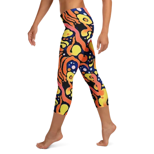 Molten Playground on a Capri Leggings
