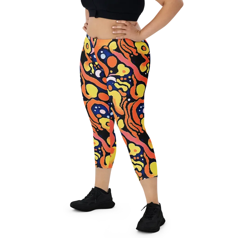 Molten Playground on Capri Leggings — Front