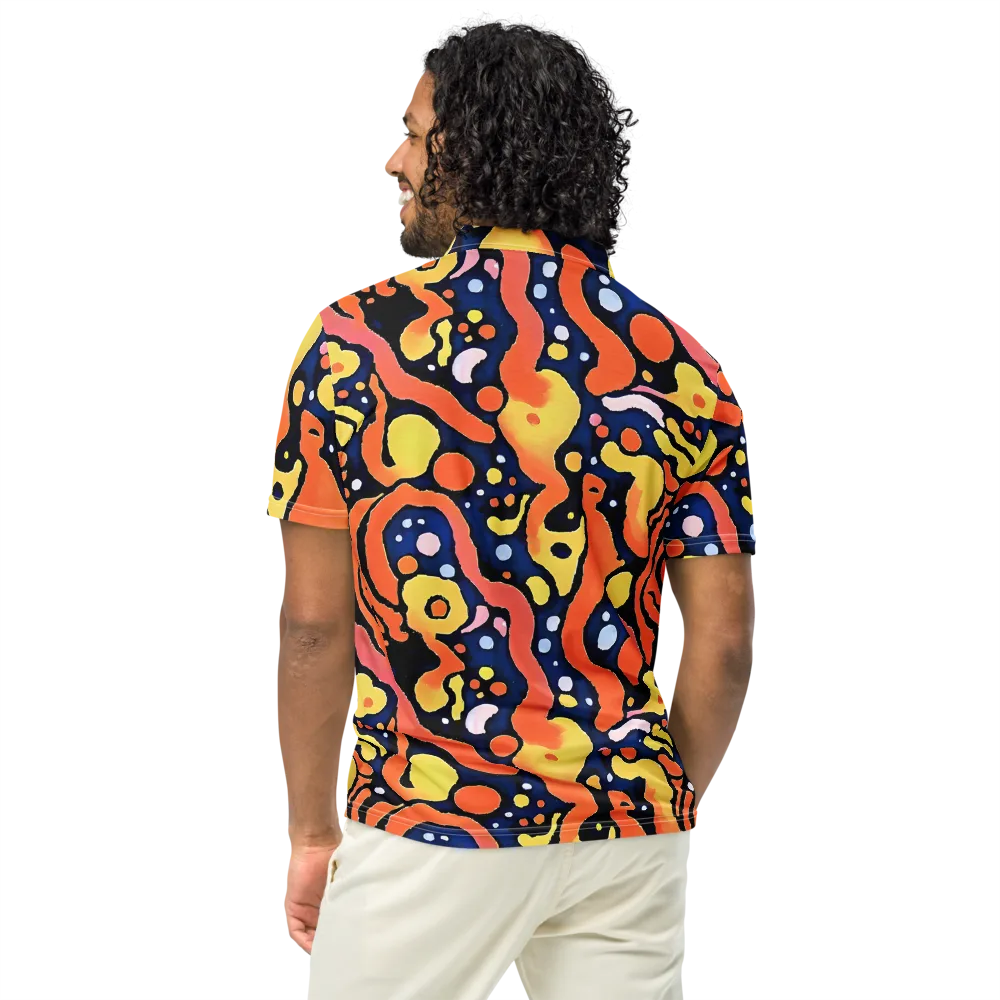 Molten Playground on Men's Slim Fit Polo Shirt — Back