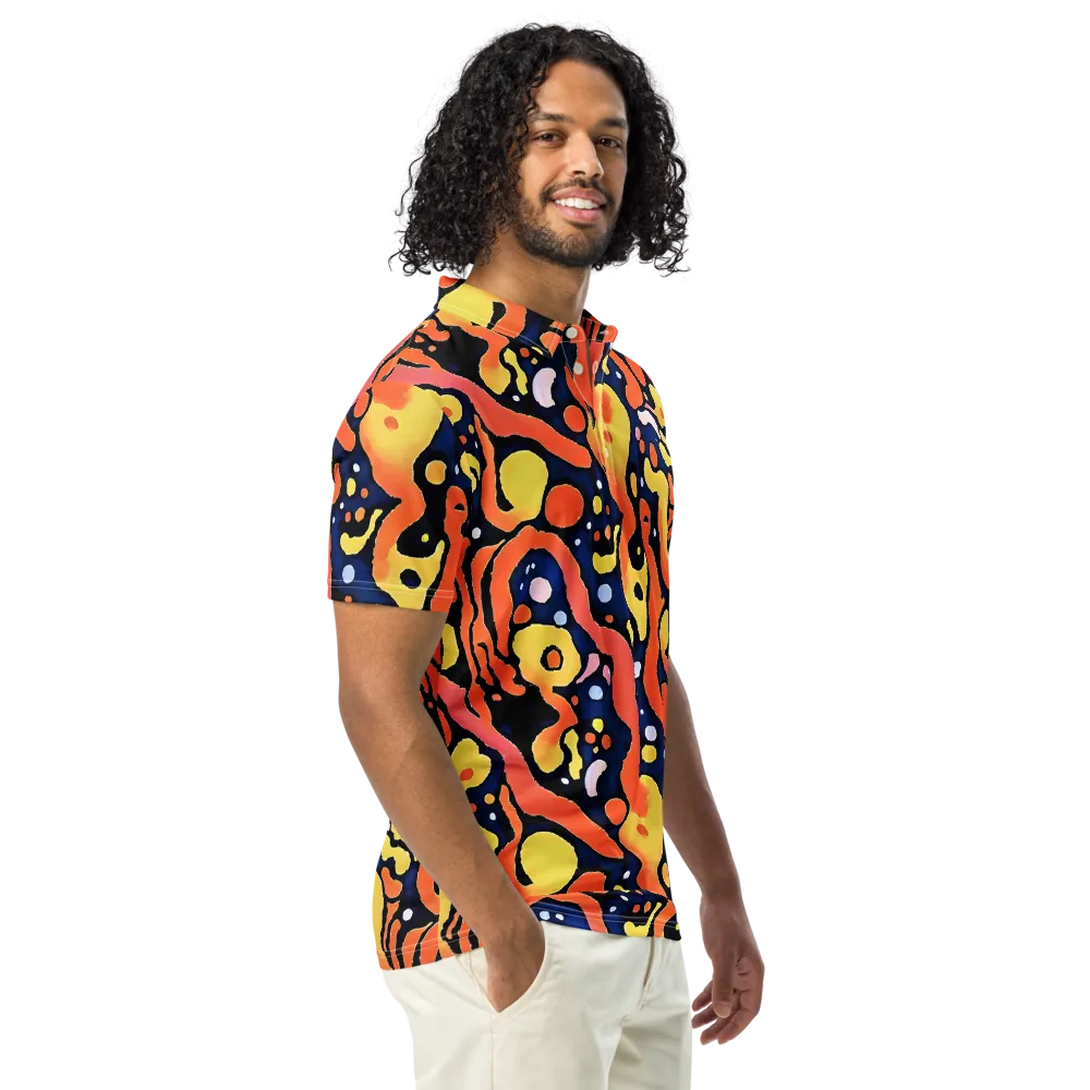 Molten Playground on Men's Slim Fit Polo Shirt — Right Front