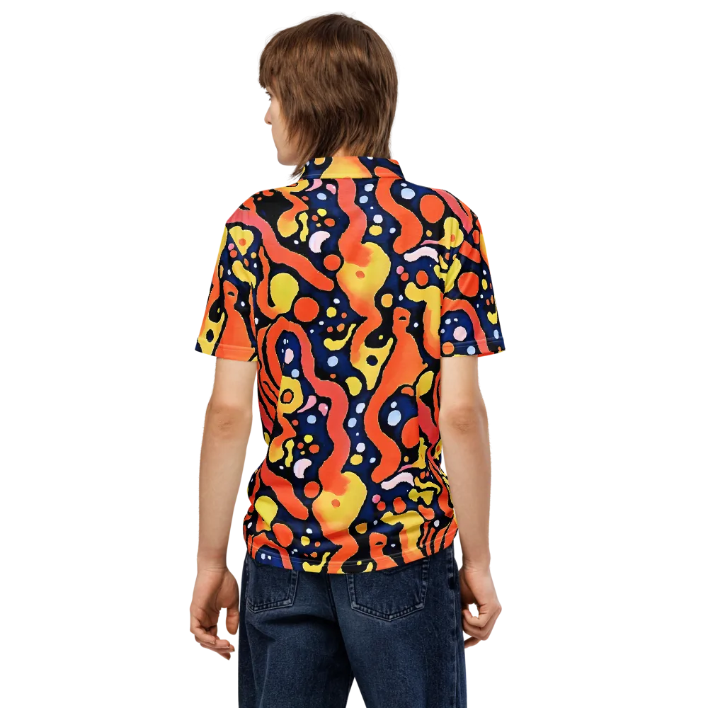 Molten Playground on Men's Slim Fit Polo Shirt — Back