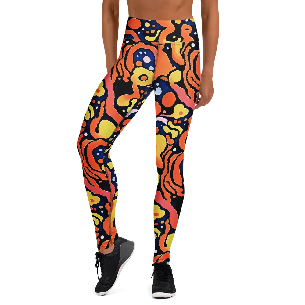 Molten Playground on Yoga Leggings — Front