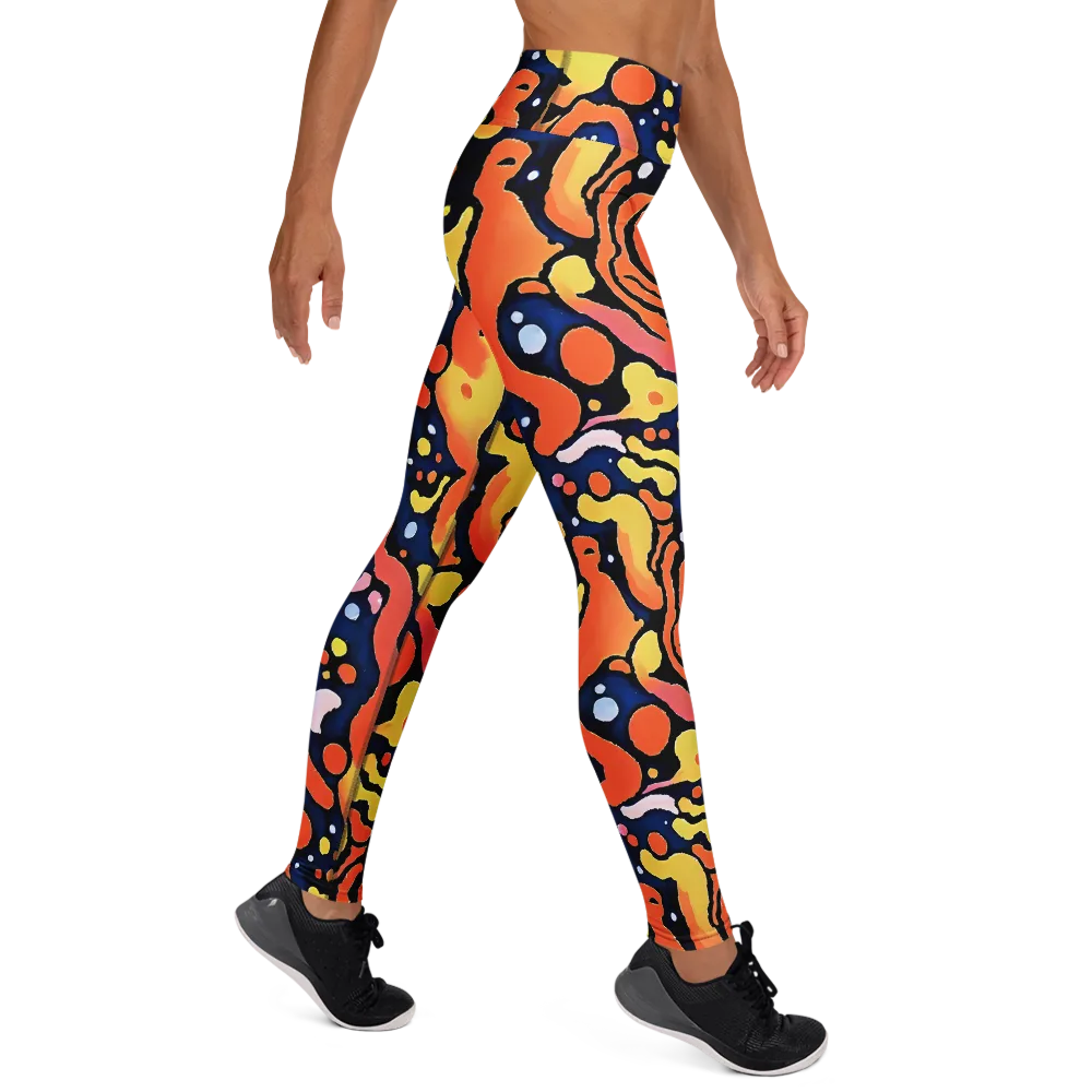Molten Playground on Yoga Leggings — Right