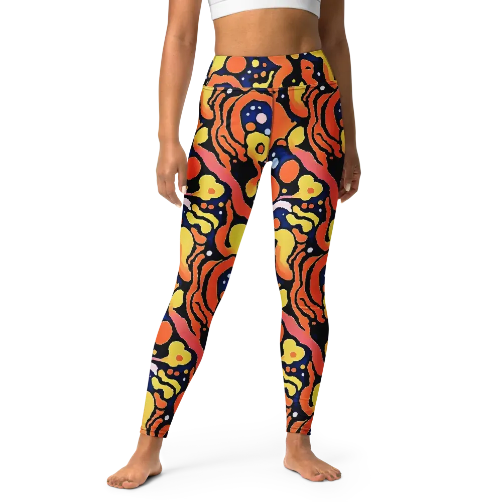 Molten Playground on Yoga Leggings — Front