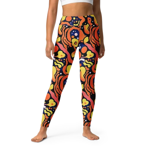 Molten Playground on a Yoga Leggings