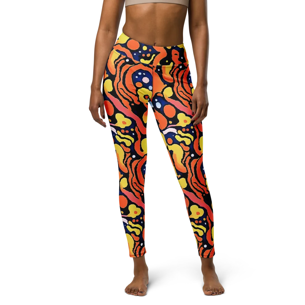 Molten Playground on Yoga Leggings — Front