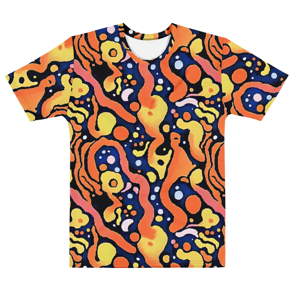 Molten Playground on Men's Cotton Crew Neck T-Shirt — Front