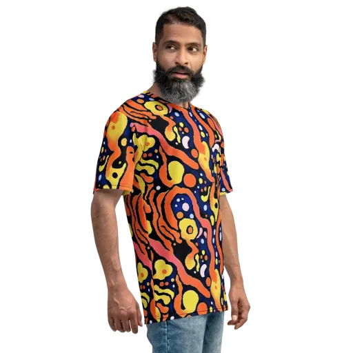Molten Playground on a Men's Crew Neck T-Shirt