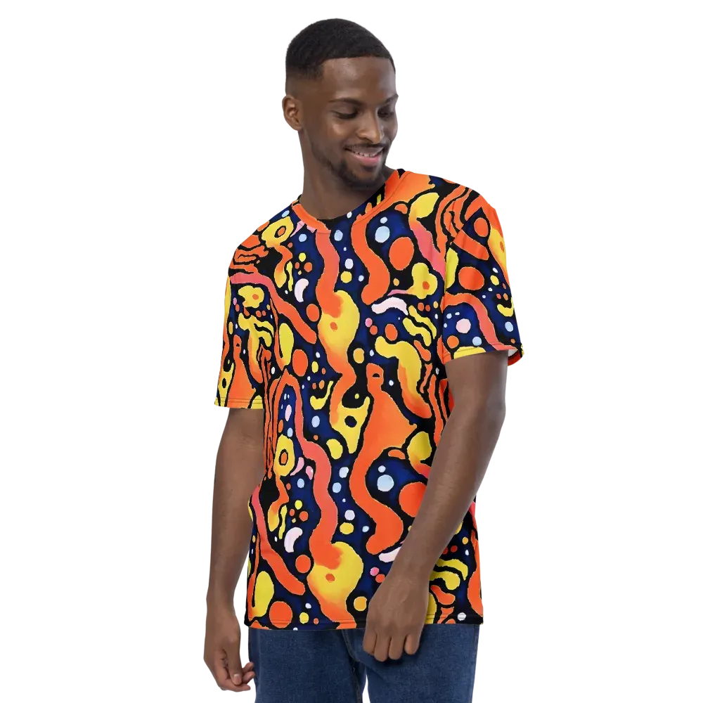 Molten Playground on Men's Crew Neck T-Shirt — Left
