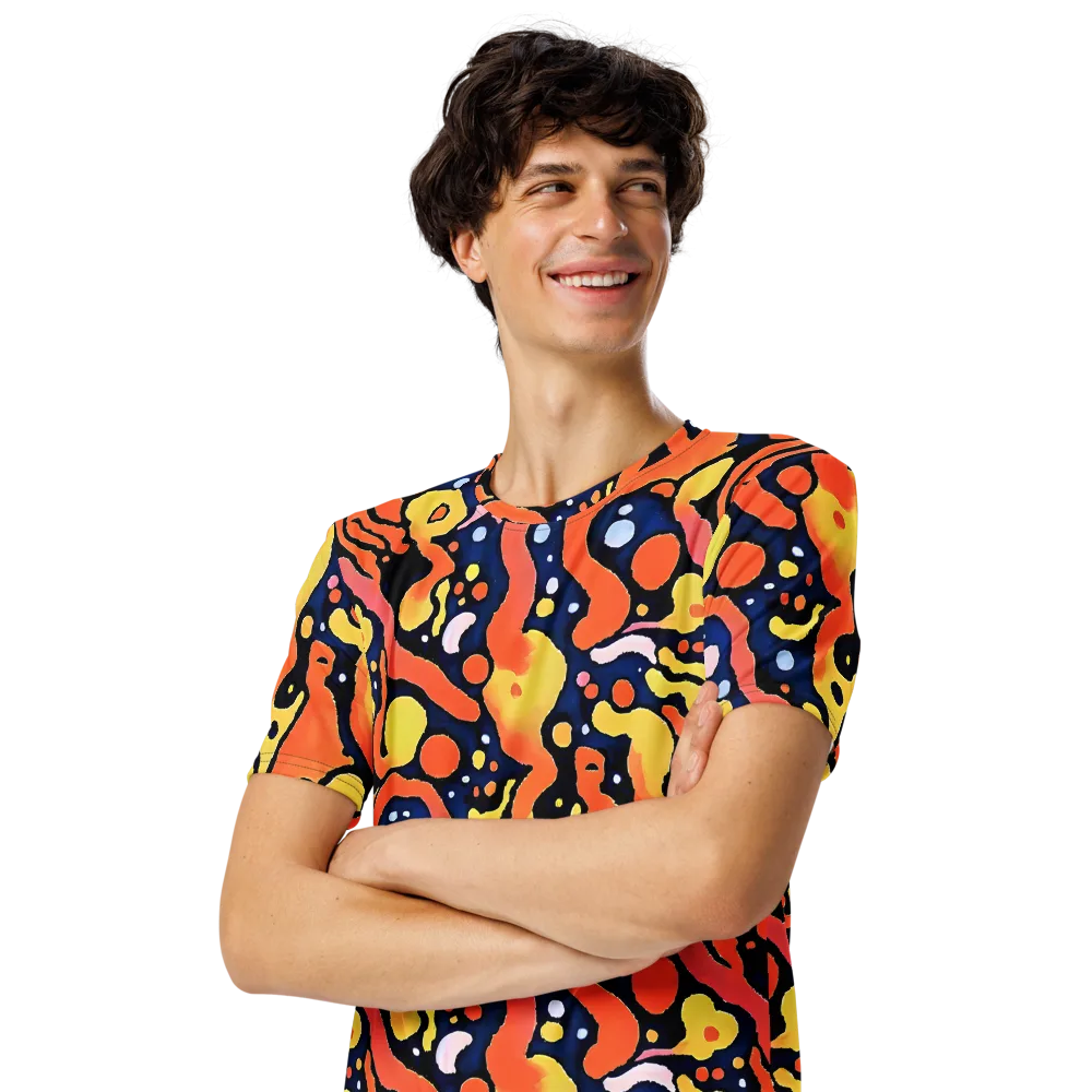 Molten Playground on Men's Crew Neck T-Shirt — Left Front