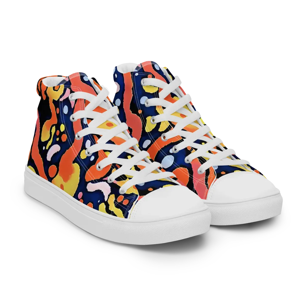 Molten Playground on Men's High Top Canvas Shoes — Right Front