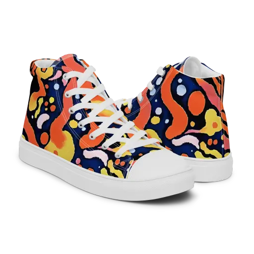 Molten Playground on a Men's High Top Canvas Shoes