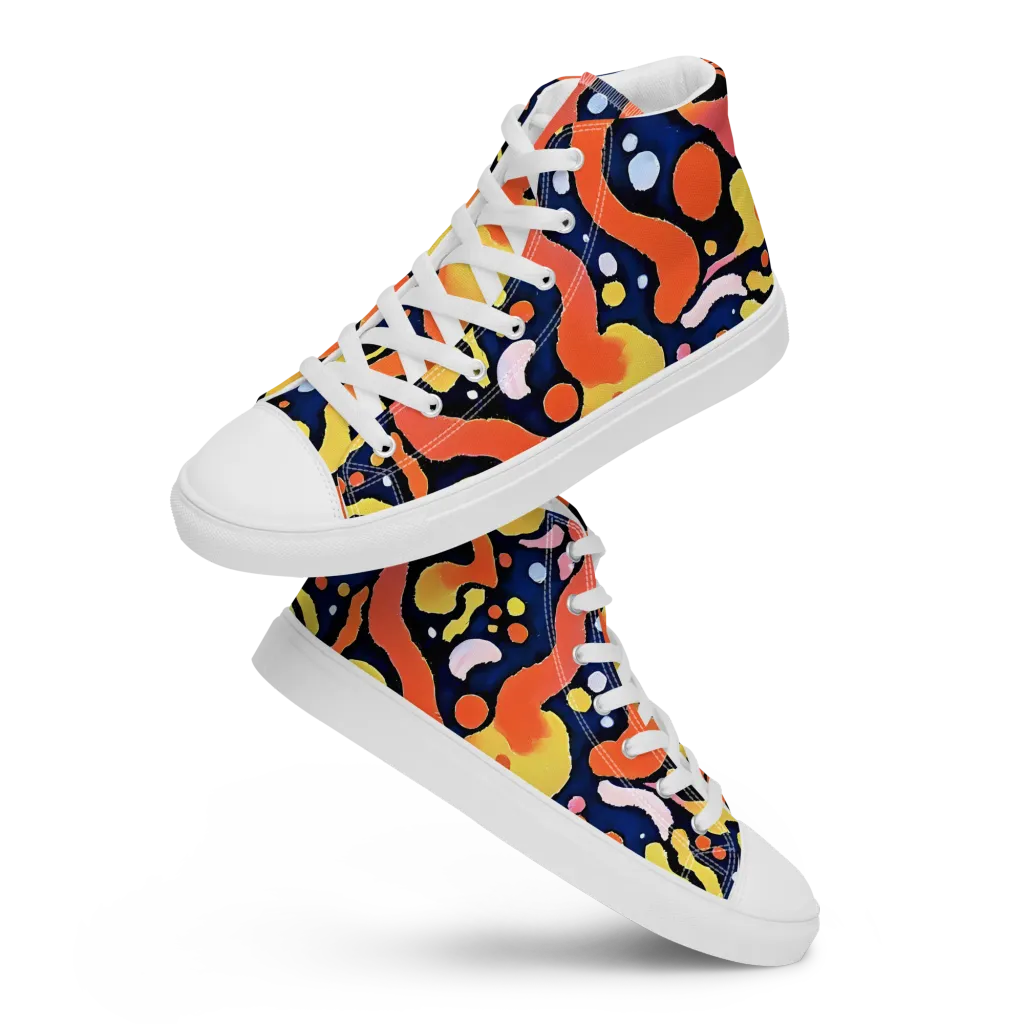 Molten Playground on Men's High Top Canvas Shoes — Front