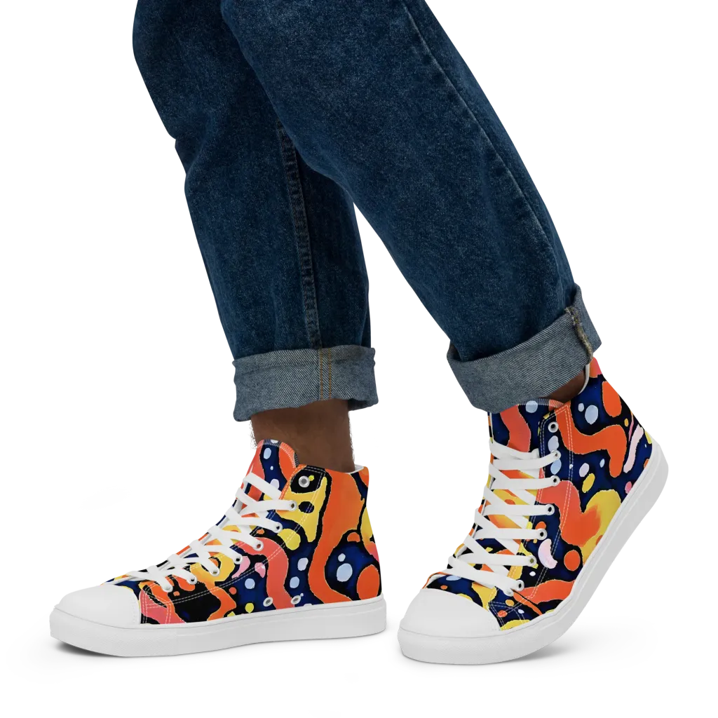 Molten Playground on Men's High Top Canvas Shoes — Left