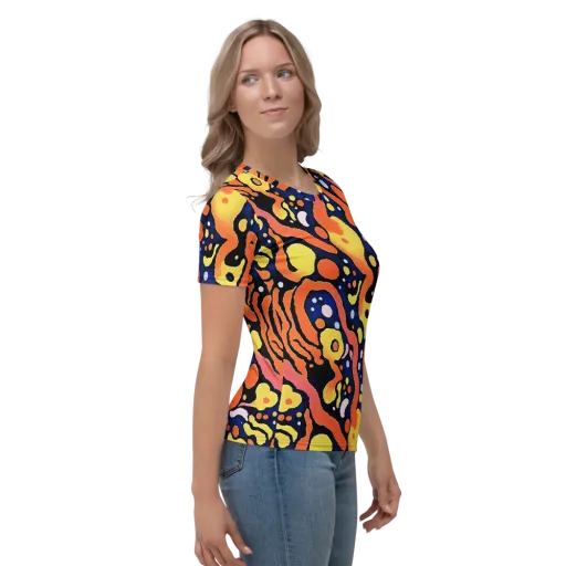 Molten Playground on a Women's Crew Neck T-Shirt