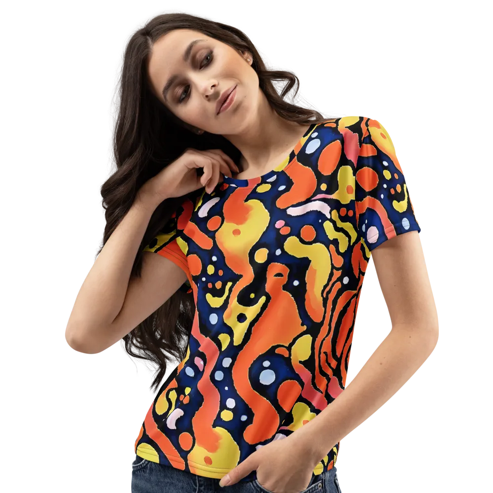 Molten Playground on Women's Crew Neck T-Shirt — Left Front