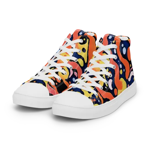 Molten Playground on a Women's High Top Canvas Shoes