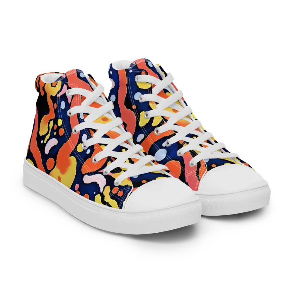 Molten Playground on Women's High Top Canvas Shoes — Right Front