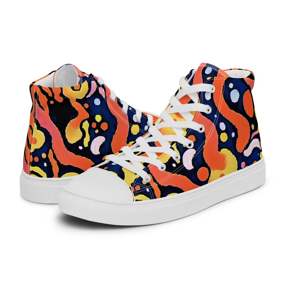 Molten Playground on Women's High Top Canvas Shoes — Left