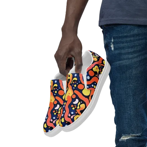 Molten Playground on a Men's Slip-On Canvas Shoes
